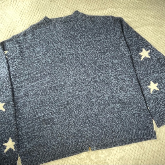 🔥Patriotic Sweater America Flag Red White Blue Sweater Cardigan Tiara Size XL - Picture 6 of 14